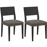 Conjunto 2 Cadeiras Gardênia – Tremarin - Preto / Cinza