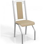 Ficha técnica e caractérísticas do produto Conjunto 2 Cadeiras Genebra Crome 2C065CR-16 Nude - Kappesberg - Kappesberg