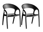 Ficha técnica e caractérísticas do produto Conjunto 2 Cadeiras Glass Plus Kappesberg UZ4004 - Preto