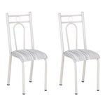 Ficha técnica e caractérísticas do produto Conjunto 2 Cadeiras Hanumam Branco e Linho - Artefamol