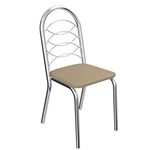 Ficha técnica e caractérísticas do produto Conjunto 2 Cadeiras Holanda Crome 2C009CR-16 Nude - Kappesberg - Kappesberg