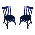 Ficha técnica e caractérísticas do produto Conjunto 2 Cadeiras Infantil Country Azul - Ecomóveis