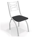 Ficha técnica e caractérísticas do produto Conjunto 2 Cadeiras Itália Crome 2C018CR-110 Preto - Kappesberg - Kappesberg