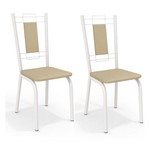 Conjunto 2 Cadeiras Kappesberg Crome Florença Branco Nude