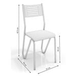 Ficha técnica e caractérísticas do produto Conjunto 2 Cadeiras Kappesberg Crome Nápoles Ii - Branco