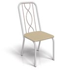 Ficha técnica e caractérísticas do produto Conjunto 2 Cadeiras Kappesberg Crome Viena Braco Fosco - Bege