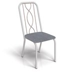 Ficha técnica e caractérísticas do produto Conjunto 2 Cadeiras Kappesberg Crome Viena Braco Fosco - Cinza