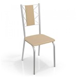 Ficha técnica e caractérísticas do produto Conjunto 2 Cadeiras Lisboa Crome 2C076CR-16 Nude - Kappesberg - Kappesberg