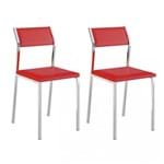 Ficha técnica e caractérísticas do produto Conjunto 2 Cadeiras Luney 1709 Carraro Vermelho Real