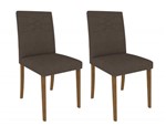 Ficha técnica e caractérísticas do produto Conjunto 2 Cadeiras Marina Savana/Chocolate - Viggore