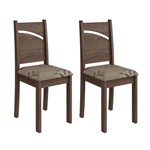 Ficha técnica e caractérísticas do produto Conjunto 2 Cadeiras Melissa - Marrocos/café - Cimol