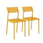 Ficha técnica e caractérísticas do produto Conjunto 2 Cadeiras Napa Amarelo Ouro 1709 Carraro Móveis - Móveis Carraro