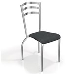 Ficha técnica e caractérísticas do produto Conjunto 2 Cadeiras Portugal Crome Kappesberg - Preto