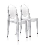 Ficha técnica e caractérísticas do produto Conjunto 2 Cadeiras Transparente Ghost 448