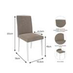 Ficha técnica e caractérísticas do produto Conjunto 2 Cadeiras Vanessa Cimol Branco/Caramelo