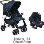 Ficha técnica e caractérísticas do produto Conjunto Carrinho At6 + Bebê Conforto Touring Evolution se Netuno - Burigotto