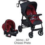 Ficha técnica e caractérísticas do produto Conjunto Carrinho Módulo + Bebê Conforto Touring Evolution Atimo - Burigotto