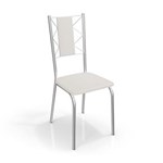 Ficha técnica e caractérísticas do produto Conjunto com 4 Cadeiras Lisboa Cromada 4C076 Kappesberg - BRANCO