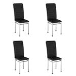 Ficha técnica e caractérísticas do produto Conjunto com 4 Cadeiras Urban Preto
