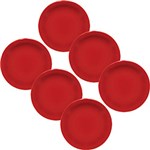 Ficha técnica e caractérísticas do produto Conjunto com 6 Pratos de Sobremesa 20cm - Mail Order Red - Oxford Daily