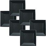 Ficha técnica e caractérísticas do produto Conjunto com 6 Pratos Fundos 21x21cm - Mail Order Quartier Black - Oxford