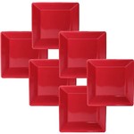Ficha técnica e caractérísticas do produto Conjunto com 6 Pratos Fundos 21x21cm - Mail Order Quartier Red - Oxford