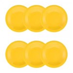 Ficha técnica e caractérísticas do produto Conjunto com 6 Pratos Fundos 23Cm - Floreal Yellow - Oxford Daily - Amarelo