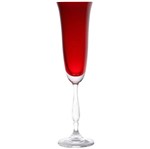 Conjunto com 6 Taças de Vidro para Champagne 190ml Vermelhas Antik 5544 Lyor