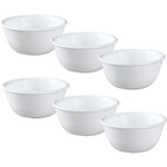 Ficha técnica e caractérísticas do produto Conjunto com 6 Unidades de Bowl para Sopa/Cereal 177ml Corelle Livingware Winter Frost White