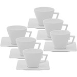 Ficha técnica e caractérísticas do produto Conjunto com 6 Xícaras de Chá 200ml com Pires - Mail Order Quartier White - Oxford