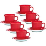 Ficha técnica e caractérísticas do produto Conjunto com 6 Xícaras de Chá 200ml com Pires - Mail Order Renda - Oxford Daily