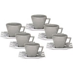 Ficha técnica e caractérísticas do produto Conjunto com 6 Xícaras de Chá 200ml com Pires - Mail Order Squeeze - Oxford
