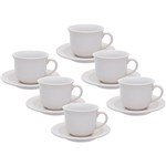 Ficha técnica e caractérísticas do produto Conjunto com 6 Xícaras de Chá 200ml com Pires - Mail Order White - Oxford Daily