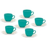 Ficha técnica e caractérísticas do produto Conjunto com 6 Xícaras de Chá com Pires - Mail Order Coup Lindy Hop - Oxford