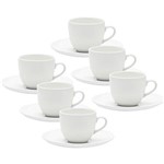 Conjunto com 6 Xícaras de Chá com Pires - Mail Order Coup White - Oxford