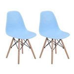Conjunto com 2 Cadeiras Eames Eiffel Azul