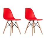 Ficha técnica e caractérísticas do produto Conjunto com 2 Cadeiras Eames Vermelho - Tricae
