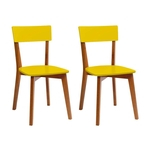 Ficha técnica e caractérísticas do produto Conjunto com 2 Cadeiras Tóquio Mel e Amarela