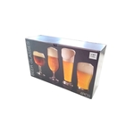 Ficha técnica e caractérísticas do produto Conjunto de 4 Copos para Cerveja em Vidro - Transparente