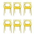 Ficha técnica e caractérísticas do produto Conjunto de 6 Cadeiras Allegra Amarela