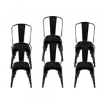 Ficha técnica e caractérísticas do produto Conjunto de 6 Cadeiras Tolix Preta - Or Design