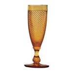Ficha técnica e caractérísticas do produto Conjunto de 6 Taças para Champagne 185ml Âmbar Jaca Bon Gourmet - Amarelo Ouro