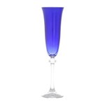 Ficha técnica e caractérísticas do produto Conjunto de 6 Taças para Champagne em Vidro Alexandra Azul Bohemia - Azul Royal