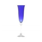 Ficha técnica e caractérísticas do produto Conjunto de 6 Taças para Champagne em Vidro Alexandra Azul Bohemia