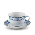 Ficha técnica e caractérísticas do produto Conjunto de 6 Xícaras de Chá com Pires Amalfi Wolff - Branco