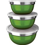 Ficha técnica e caractérísticas do produto Conjunto de Bowl German Colors Verde Inox 3 Peças - Euro