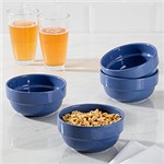 Conjunto de Bowls em Cerâmica 14cm Azul 4 Peças - La Cuisine
