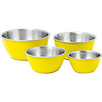 Ficha técnica e caractérísticas do produto Conjunto de Bowls Inox 4 Peças Amarelo - La Cuisine