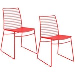 Conjunto de 2 Cadeiras 1712 – Carraro - Vermelho Real