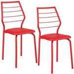 Conjunto de 2 Cadeiras 1716 – Carraro - Vermelho Real